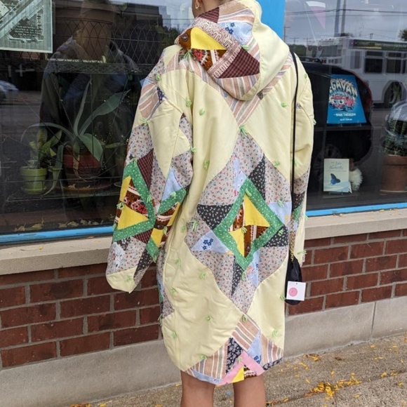 Handmade long trench quilt jacket - Picture 3 of 3